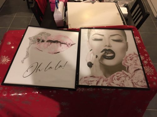 Pink Flower And Perfume Fashion Makeup Wall Art photo review