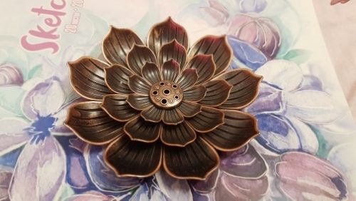 Metallic Lotus Flower Incense Holder photo review