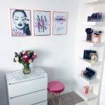 Pink Flower And Perfume Fashion Makeup Wall Art photo review