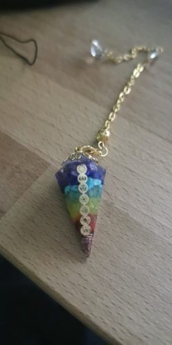 Orgonite Reiki Pendulum Natural Stone Chakra Amulet photo review
