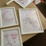 Pink Nursery and Baby Posters With Rainbow and Elephant photo review