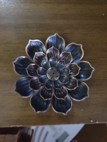 Metallic Lotus Flower Incense Holder photo review