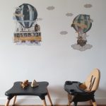 Hot Air Balloon Wall Stickers With Animals For Kids Room photo review