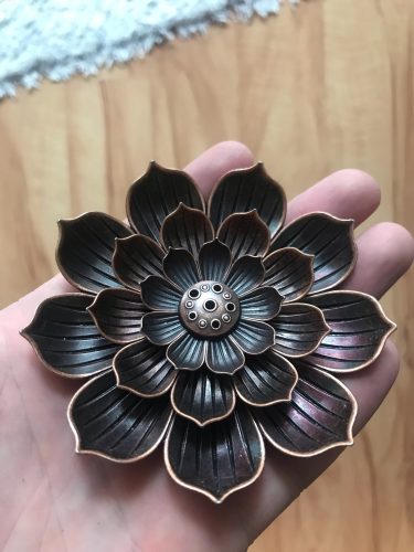 Metallic Lotus Flower Incense Holder photo review