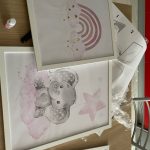 Pink Nursery and Baby Posters With Rainbow and Elephant photo review