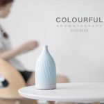 Essential Oil Fragrance Aromatherapy Diffuser Ceramic Fashionable Ultrasonic Air Humidifier for Home Bedroom Living Room 120ML 4