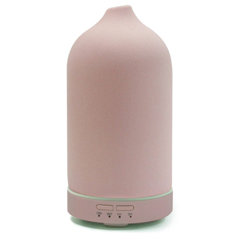 Frosted Pink Ceramic Aroma Diffuser Hand Crafted High Texture Ultrasonic