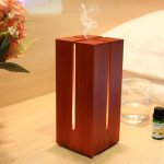 Solid Wood Aroma Diffuser Spray Humidifier Household Mute Night Light Wooden Aromatherapy Machine Waterless Off Chinese 1