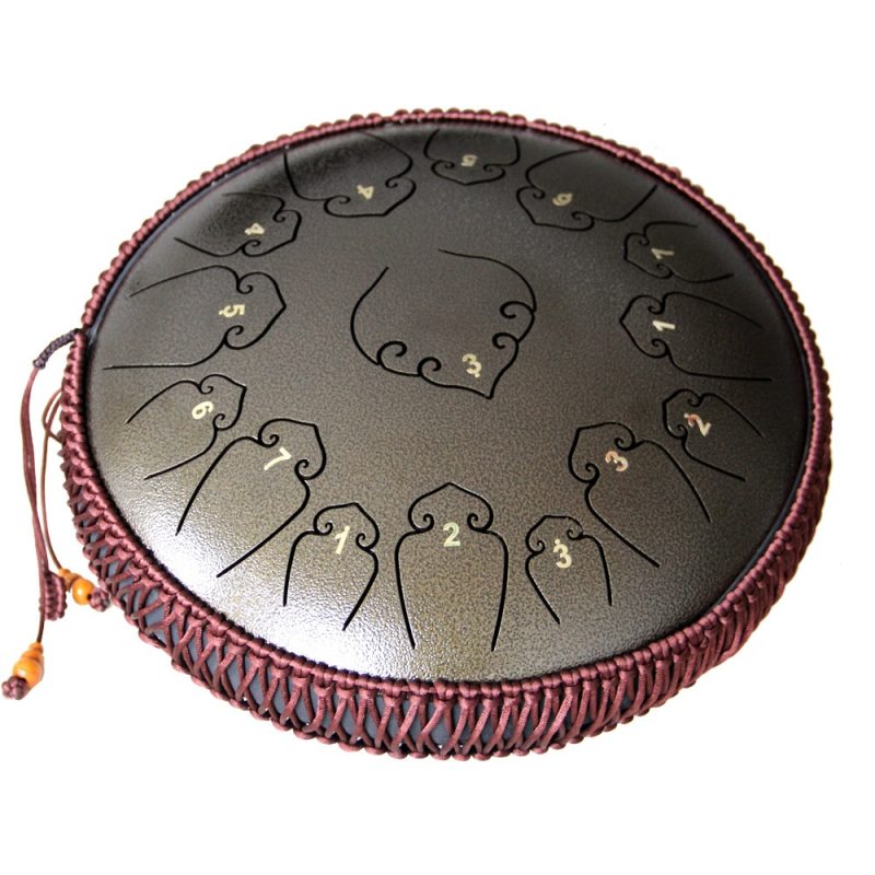 Tongue Drum 14 Inch 15 Notes Handpan Drum Tank Drum Chakra Drum for Meditation Yoga and 1
