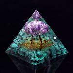 Tree Of Life Orgone Pyramid Healing Crystals Malachite Chakra Reiki Energy Pyramid For Positive Energy With 2