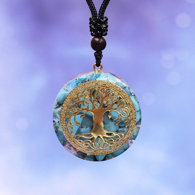 Tree Of Life Orgonite Necklace Energy Crystal Pendant Healing Reiki Chakra Yoga Meditation Orgone Pendant 2