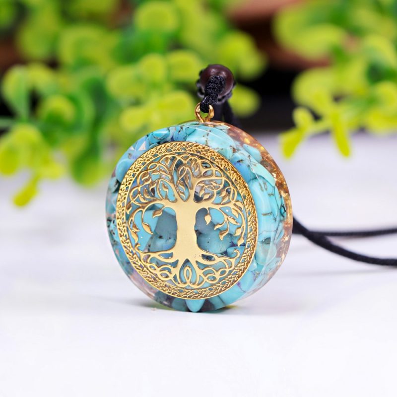 Tree Of Life Orgonite Necklace Energy Crystal Pendant Healing Reiki Chakra Yoga Meditation Orgone Pendant 3