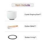 CVNC 10 Inch Frosted Quartz Chakra Crystal Singing Bowl C D E F G A B 3