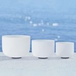 CVNC 8 Inch B 10 Inch F 12 Inch G Frosted Quartz Crystal Singing Bowl chakra 2