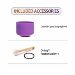 CVNC 8 Purple Color B Note Crown Chakra Quartz Frosted Crystal Singing Bowl 3