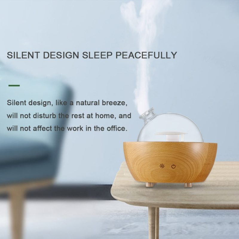Solid Wood Aroma Diffuser Spray Humidifier Household Mute Large Capacity Night Light Wooden Aromatherapy Machine Waterless 4