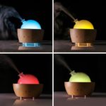 Solid Wood Aroma Diffuser Spray Humidifier Household Mute Large Capacity Night Light Wooden Aromatherapy Machine Waterless 5