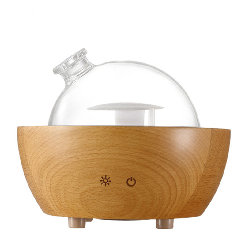 Solid Wood Aroma Diffuser Spray Humidifier Household Mute Large Capacity Night Light Wooden Aromatherapy Machine Waterless 6