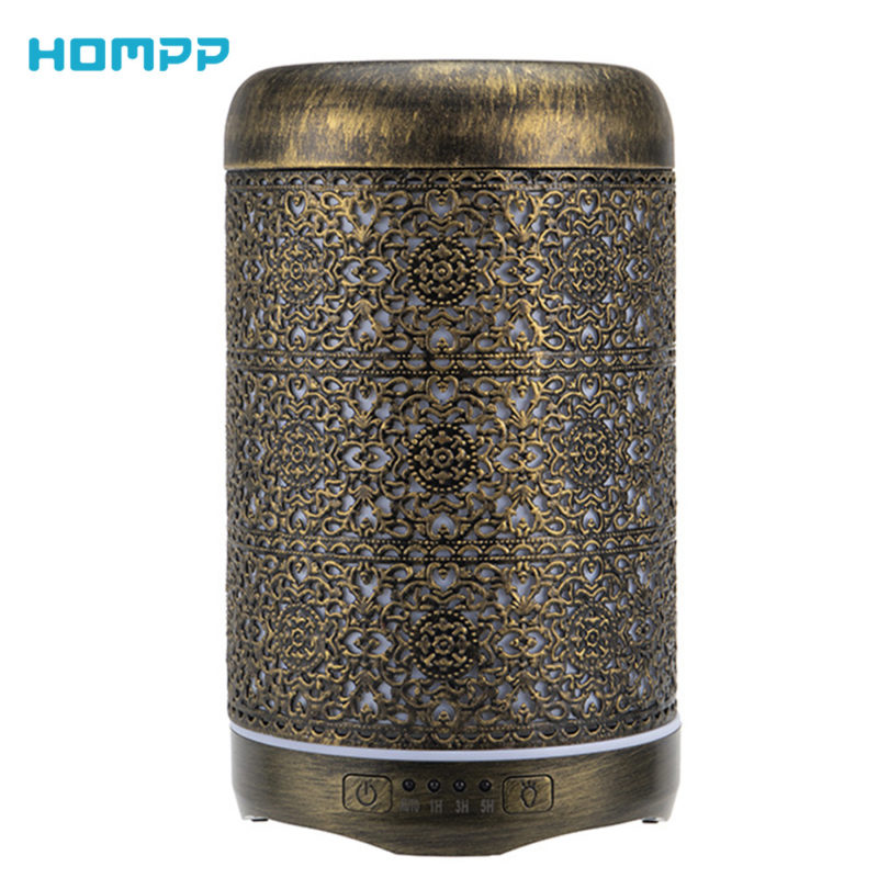 Essential Oil Diffuser Metal Ultrasonic Difusor Cool Mist Air Humidifier LED Light Quiet Shut Off Nano