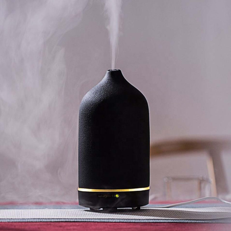 100ML Ceramic Air Humidifier Handmade Frosted Ultrasonic Essential Oil Aromatherapy Diffuser Nano Atomized for Bedroom Baby