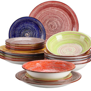 Vancasso ALBERO 18 36 Piece Stoneware Tableware Set Vintage Dinner Plate in Shabby Chic Design Dinnerware