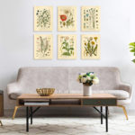 Vintage Wild Plant Poster Botanical Flower Study Living Room Hanging Painting Peony Picture Aesthetic Room Decor 5