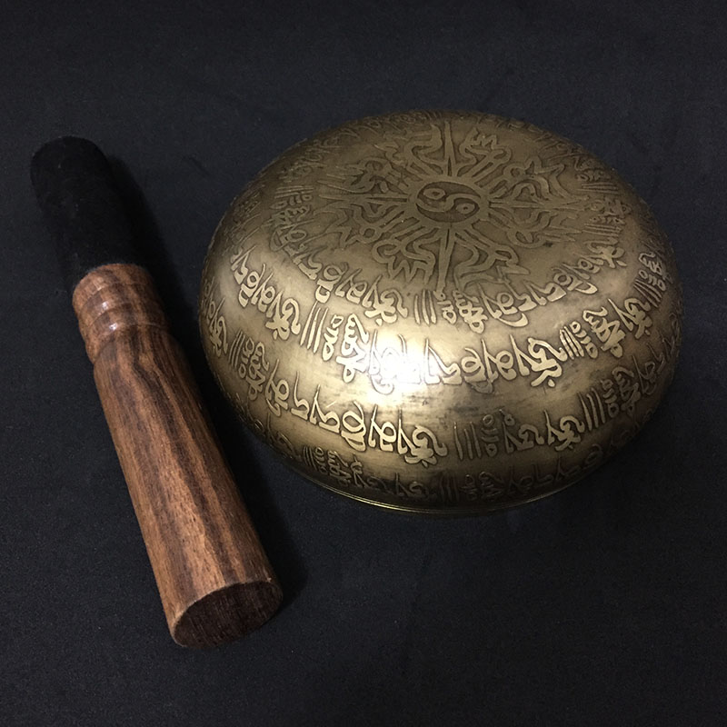 12cm New Design Nepal Chakra Yoga Singing Bowl Buddhism Brass Tibetan Bowls 3