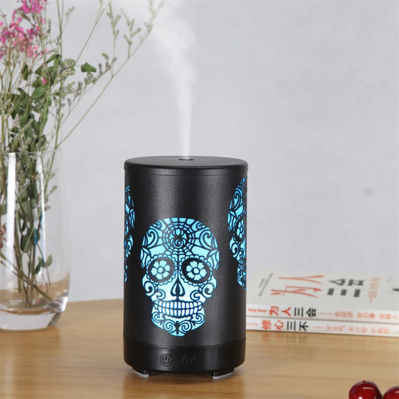 Metal Diffuser Essential Oil Aroma Diffuser Skeleton Ultrasonic with 7Color Changing Lights Quiet Vintage Mist Humidifier 1