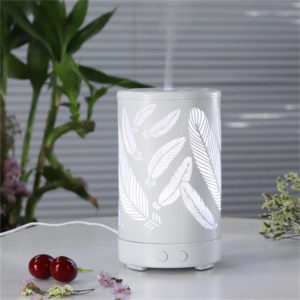 Metal Diffuser Essential Oil Aroma Diffuser Skeleton Ultrasonic with 7Color Changing Lights Quiet Vintage Mist Humidifier