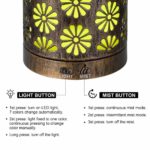 Oil Diffuser Vintage Metal Quiet Aromatherapy Humidifier Ultrasonic Essential with 7 Color Changing Lights Cute Humidifier 4