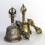 Tibetan Buddhist Meditation Bell and Dorje Set Shiplies Extra Loud Multi Purpose Hand Call Bell 11