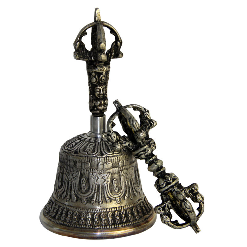 Tibetan Buddhist Meditation Bell and Dorje Set Shiplies Extra Loud Multi Purpose Hand Call Bell 7